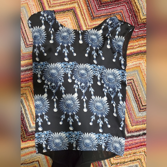 Satin Printed Blouse - Picture 1 of 4